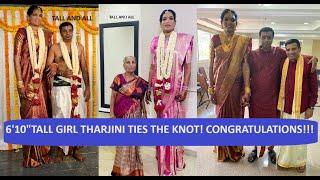 6'10" Tall Girl Tharjini Ties The Knot! Many congratulations to the new couple!