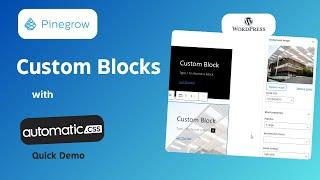 Low Code Custom Blocks in WordPress with Pinegrow and ACSS