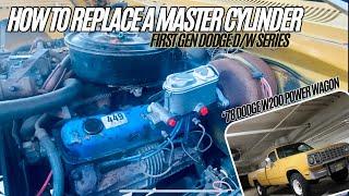 First Gen Dodge Master Cylinder Replacement