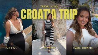HVAR CROATIA VLOG | boat day, summer outfits and girly lols