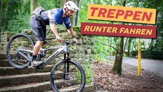 Treppen runter fahren mit dem MTB & eMTB | Tipps und Fahrtechnik Tutorial