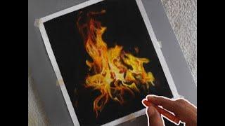 Oil Pastel Drawing | FIRE | By Calcuttartist