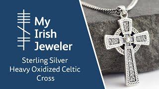 Sterling Silver Heavy Oxidized Celtic Cross