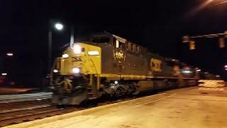 [CSX]694 CW46AH With YN3B NOSE Weird Paint Job Leads Q438-21 Through Fay NC With Screaming K5LA