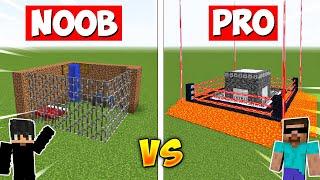 NOOB vs PRO: SECURITY PRISON BUILD CHALLENGE in Minecraft