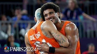 Netherlands wins 3x3 gold medal game on BUZZER-BEATER over France | Paris Olympics | NBC Sports