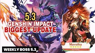 VERSION 5.3 IS CRAZY! MAVUIKA, NEW WEEKLY BOSS AND FREE CHARACTER - Genshin Impact