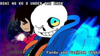 Undertale - under the dark X hoshi no ko: sans & frisk fight (animation)