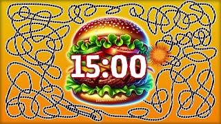 15 Minute Cartoon Style Burger  Timer Bomb 