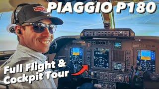 Piaggio P180 Avanti Flight (Inflight Cockpit Tour!)