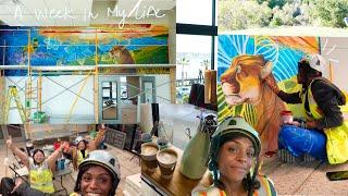 week in my life as a working artist‍ | painting a 360sq ft mural!