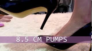 Onlymaker classic patent leather pumps with 8.5cm heel height