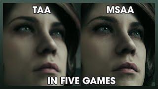 Why Modern Video Games Look Blurry | TAA vs MSAA in 5 GAMES | Antialiasing Comparison