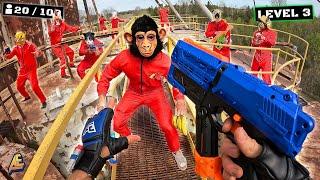 NERF WAR | 100 GUN GAME BATTLE!