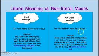 Literal and Nonliteral Language Learning Video