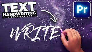 WRITE ON Handwriting ANIMATION In Premiere Pro