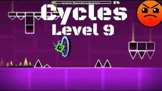 Geometry Dash. Cycles 9 уровень [100%] [3 монеты]