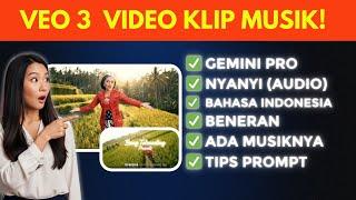 Google VEO 3 Bikin Video Klip Musik AI! Cuma Pake 1 Prompt di Gemini Pro | Google Veo 3 Tutorial