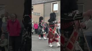 Scotland the Brave as Massed Bands march for Beating Retreat at 2022 Dufftown Highland Games #shorts