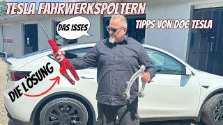 Dein Tesla Fahrwerk poltert, was tun? Hier seht ihr die Lösung für Model 3 und Model Y.