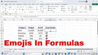 How to Insert Emojis in Formulas in Microsoft Excel! #tutorial #msexcel #trending