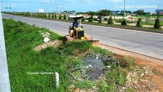 Full Video Processing Completing Land 100 % By Many Truck Dumping Dirt And Bulldozer Pushing Dirt