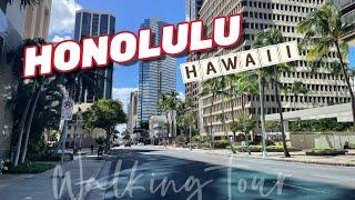 Honolulu downtown walking tour , Oahu Hawaii USA , Nov 2022 , Honolulu Hawaii 4K