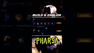 PHARSA BUILD AND EMBLEM 2022 - MLBB #shortsmlbb