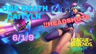 CAITLYN ONE DEATH CHALLENGE | BOT LANE GAMEPLAY | WILD RIFT | SEASON 8 | (BUILD & RUNES)