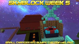 Blockman go skyblock small changes and buying the odin helmet (week 5)