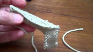 How to sew up a knitted leg