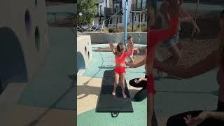 Big gymnast back hand spring girl