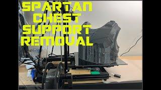 3d Printed Spartan Chest - Support Removal {Rough footage}