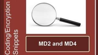 Security Snippets: MD2 and MD4