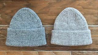 How to knit a HAT: "Northern Taurids" - an "inside out" unisex style ribbed hat. EASY, Step by step.