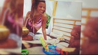 The Saturday's Rochelle Humes Poses in a Bikini | Splash News TV | Splash News TV