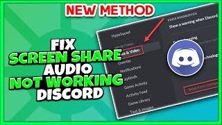 Fix Discord screen share no audio | Discord Screen Share Audio Not Working