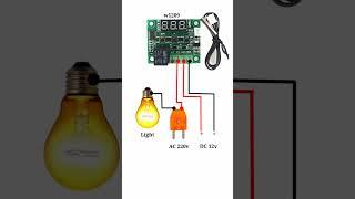 W1209 temperature controller wiring for incubator #shorts