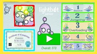 Lightbot Jr Coding Puzzles - All Levels (BASICS, JUMPING, OVERLOADING, PROCEDURES & LOOPS)