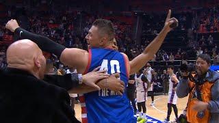 The Miz hits insane half court game winner but after the buzzer  Celebrity Game