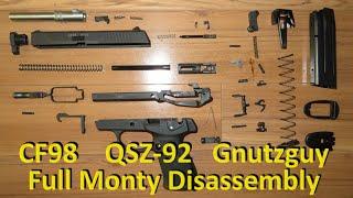 CF-98 Full Monty disassembly & field stripping for cleaning. Rotating barrel. Part 2. CF98 QSZ-92