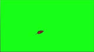 Greenscreen of blowing leaf with no background audio.