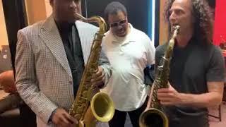 Jazz -James Carter and Kenny G shedding on tenor sax