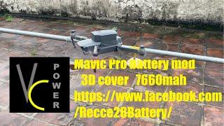 Mavic Pro Mod battery 3D cover 7660mah recce28 vc power