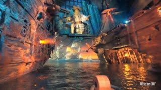 IMPRESSIVE Pirates Boat Dark Ride | Best Version of Pirates of the Caribbean Ride Out There!