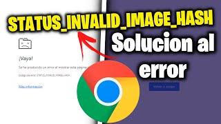 Error: STATUS INVALID IMAGE HASH | Solución