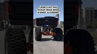 Looks like this pickup truck needs wheel alignment. #trucking #pickuptrucklife #truckshow