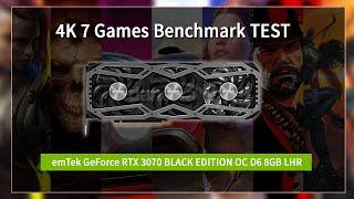 [4K VGA Benchmark] emTek GeForce RTX 3070 BLACK EDITION OC D6 8GB LHR