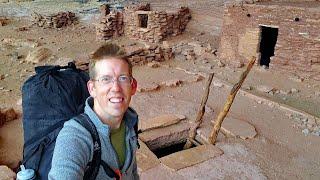 I Found an Abandoned Native American City - Hiking & Camping in Snow Storm