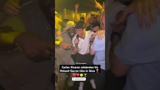 Carlos Alcaraz celebrates his Roland-Garros title in Ibiza   #tennis